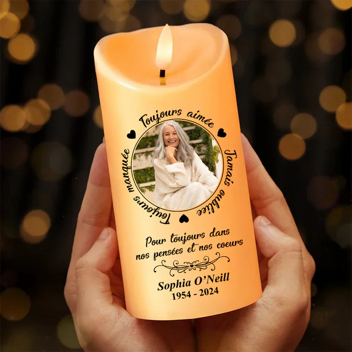 Bougie LED Personnalisée | Cadeau Souvenir Lumineux | Nominara
