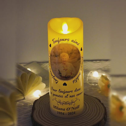 Bougie LED Personnalisée | Cadeau Souvenir Lumineux | Nominara